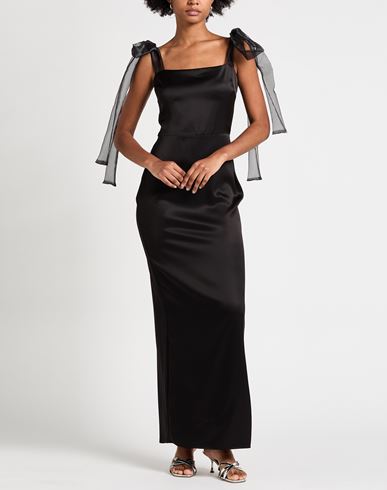 Woman Maxi dress Black Size 4 Recycled polyester, Polyester