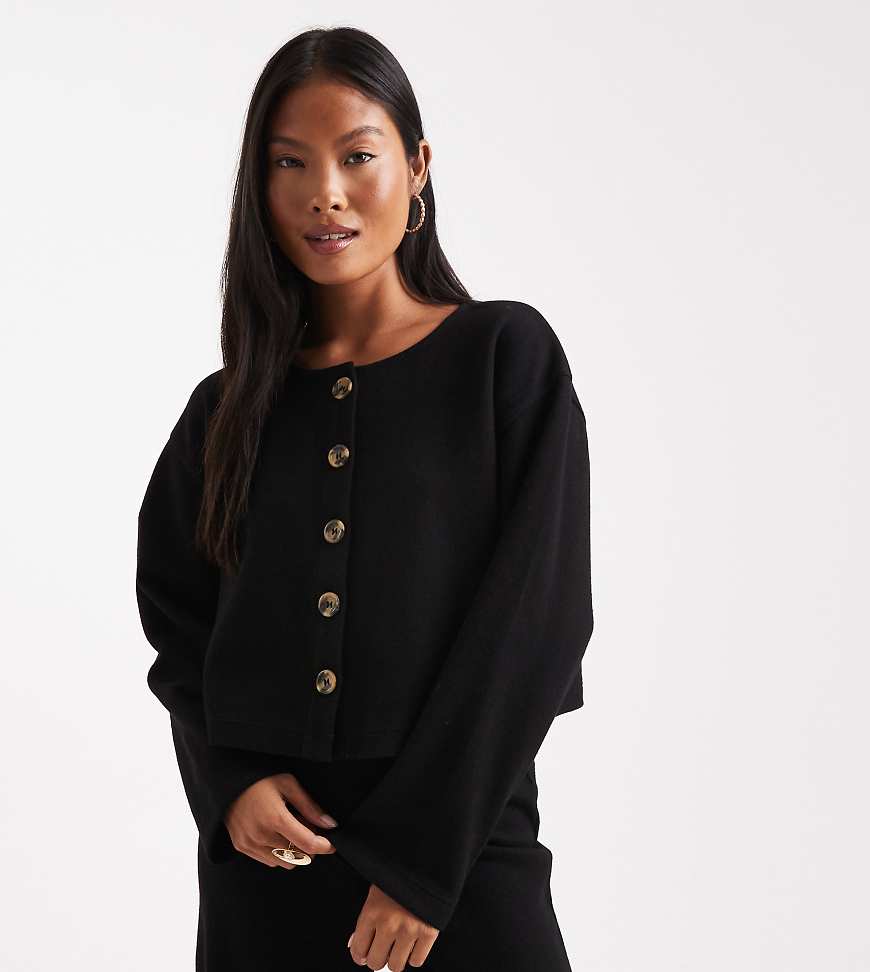 Super soft cardigan set in black