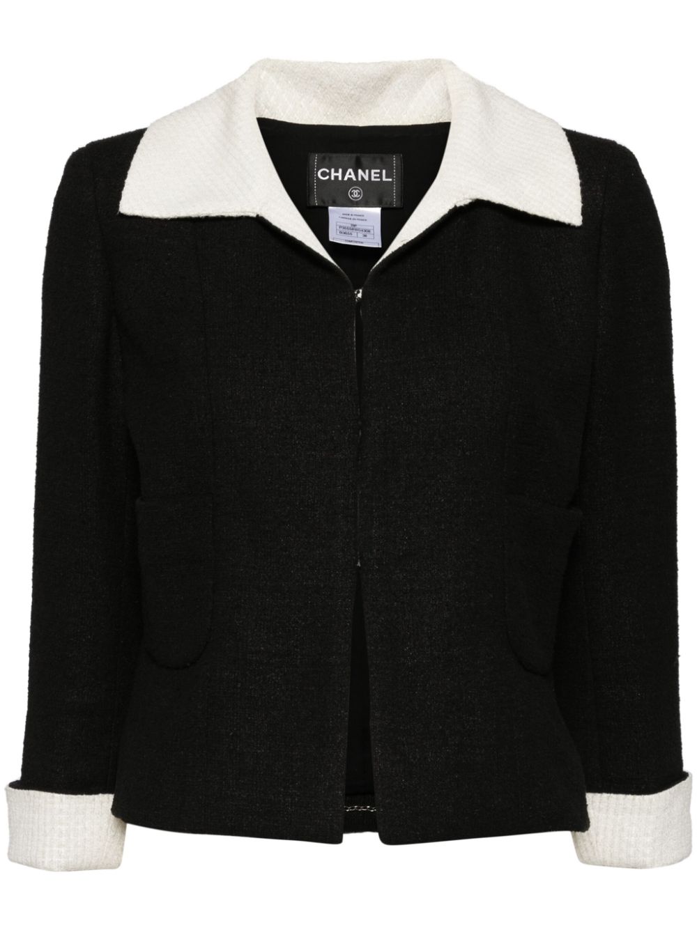 2009 tweed blazer - Black