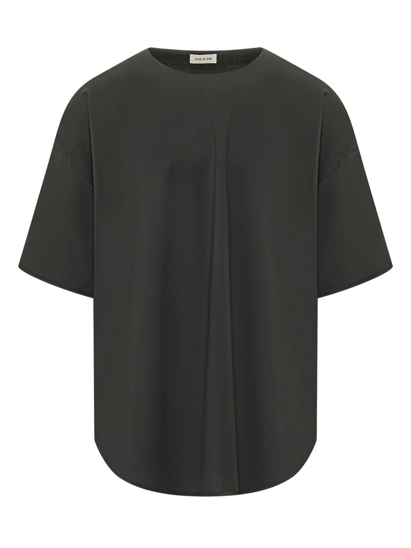 Black Solid Round Neck T-Shirt