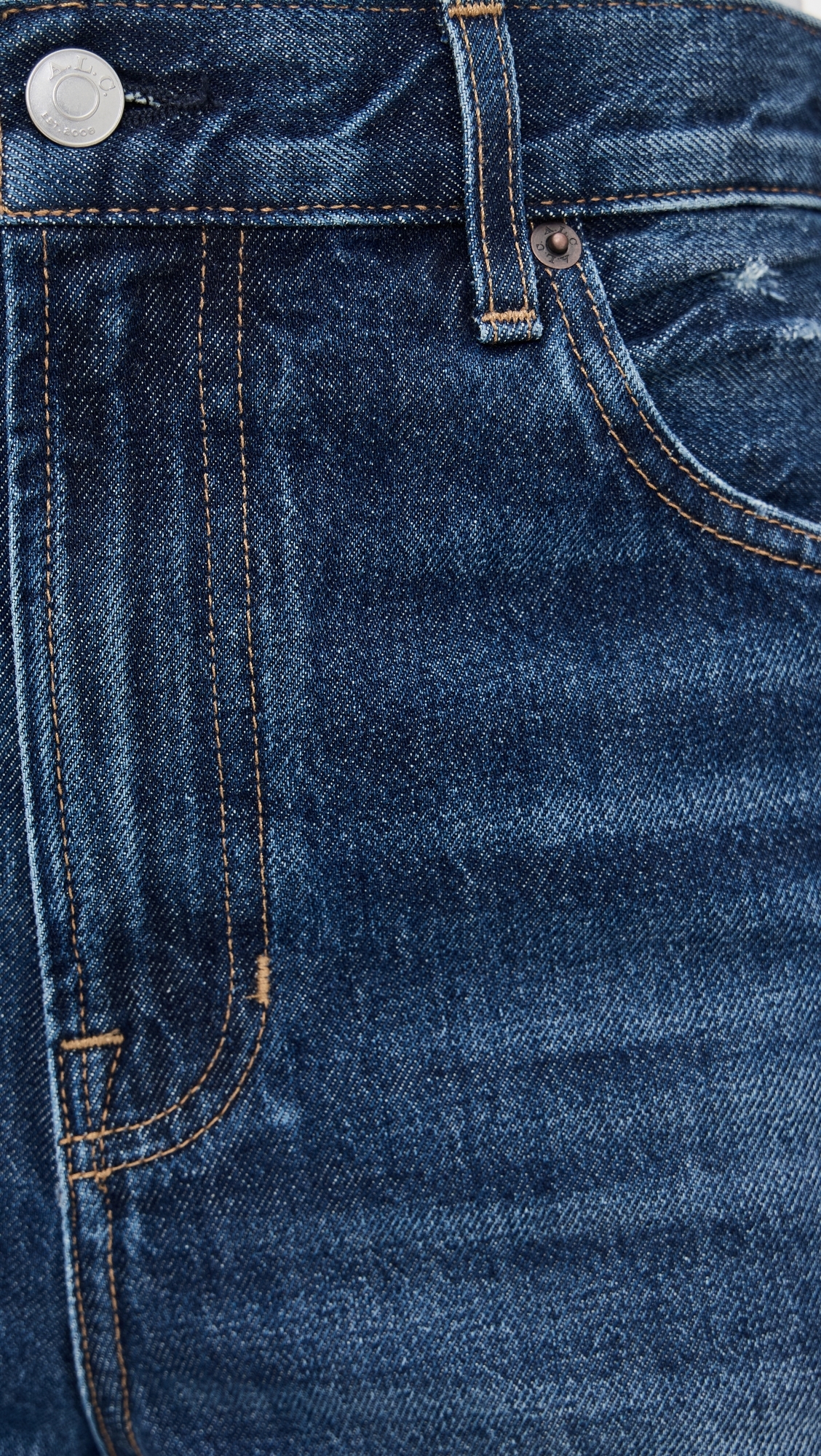 A. L.C. The 747 Relaxed Wide Jeans Dark Classic Blue