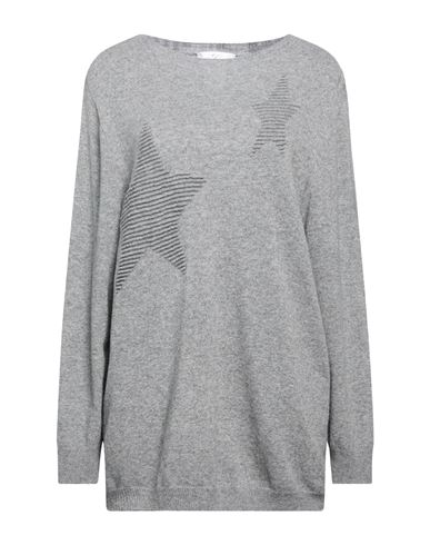 Woman Sweater Grey Size L Merino Wool, Viscose, Polyamide, Cashmere