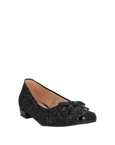 Woman Ballet flats Black Size 6 Textile fibers, Leather