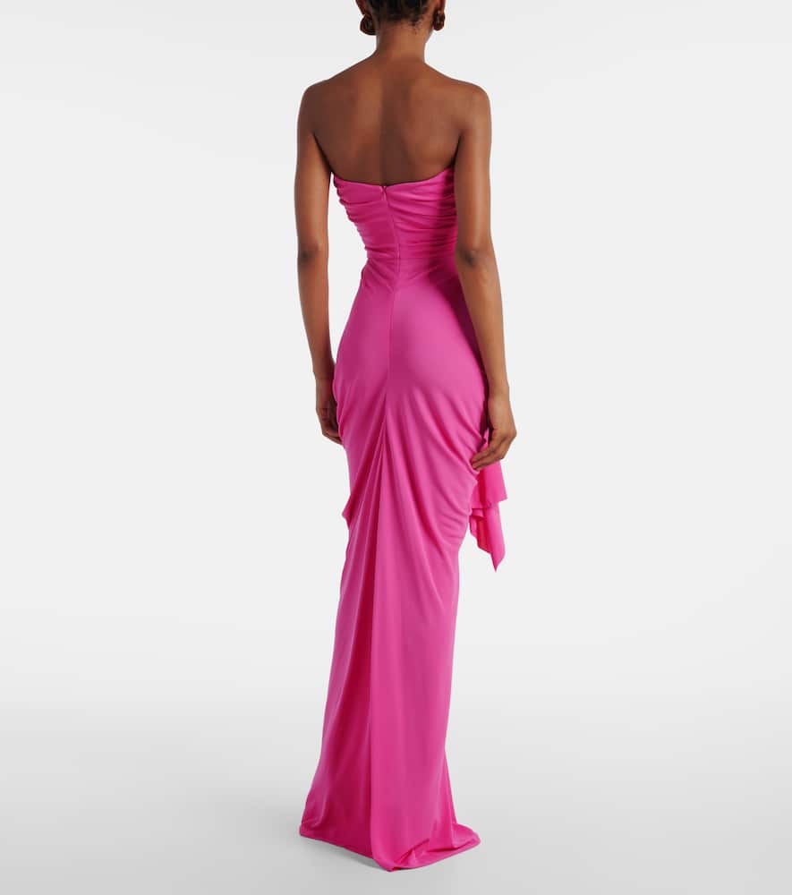 Embellished cutout jersey maxi dress