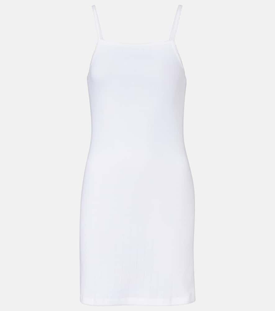 Pointelle cotton minidress