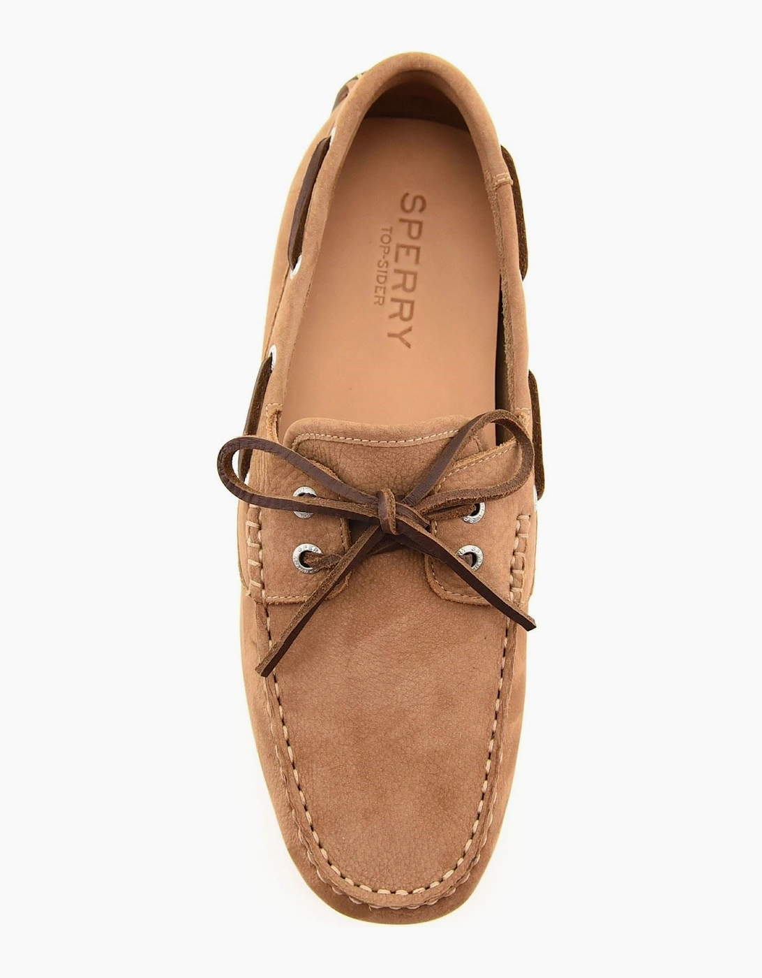 Men's Sperry Orland 2-Eye Driver Leather Men's Tan Boat Shoes - Brown