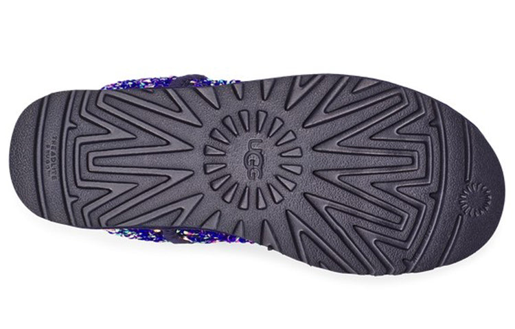 (WMNS) Classic Short Stellar Sequin Snow Boots Black/Blue/Purple