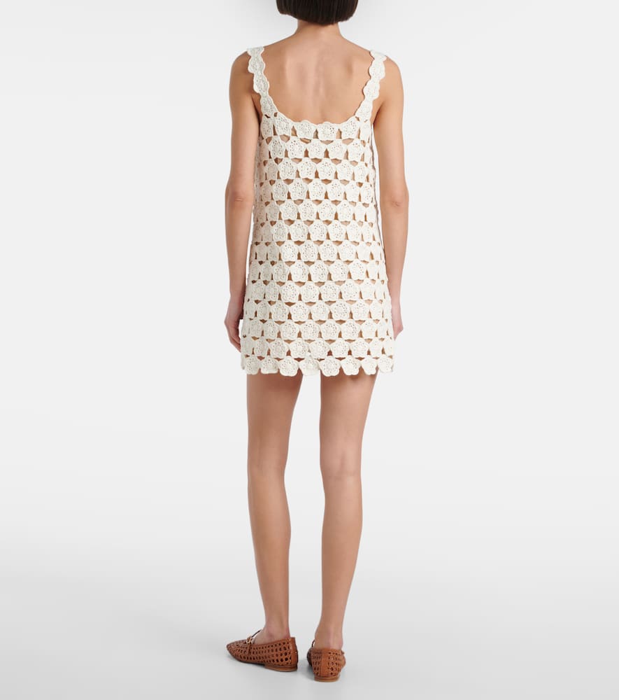 Hoya floral crochet cotton minidress