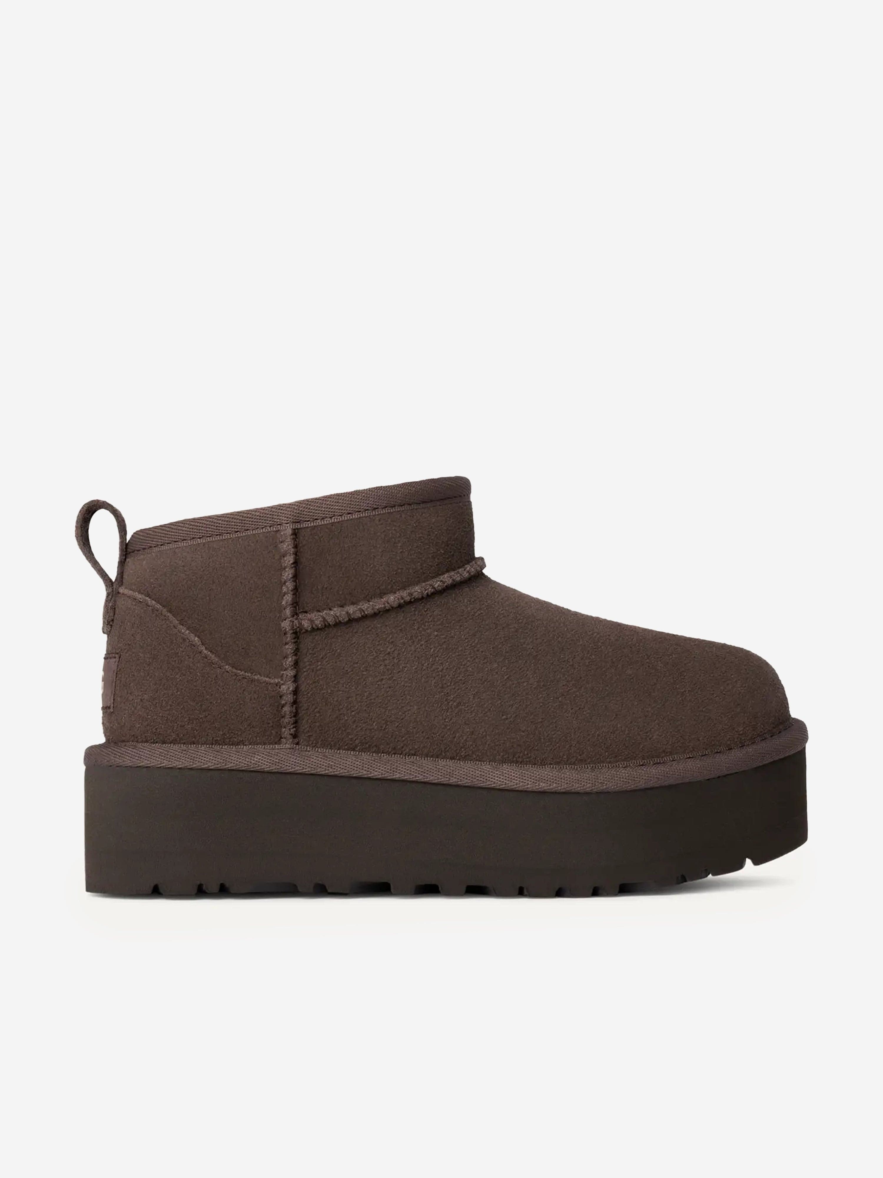 Girls Classic Ultra Mini Platform Boots in Brown EU 38 UK 5 US 6 By Childsplay Clothing