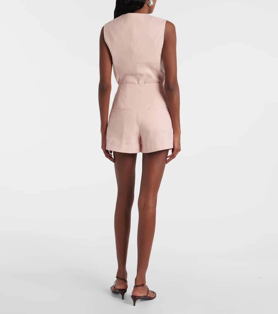 Jazmin high-rise linen-blend shorts