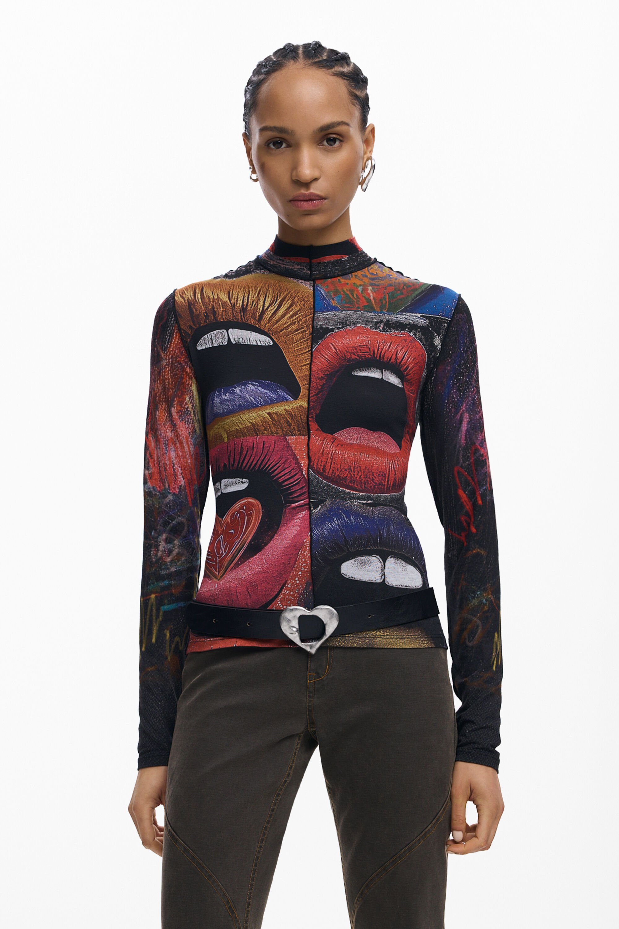 LONG SLEEVE HIGH NECK T-SHIRT