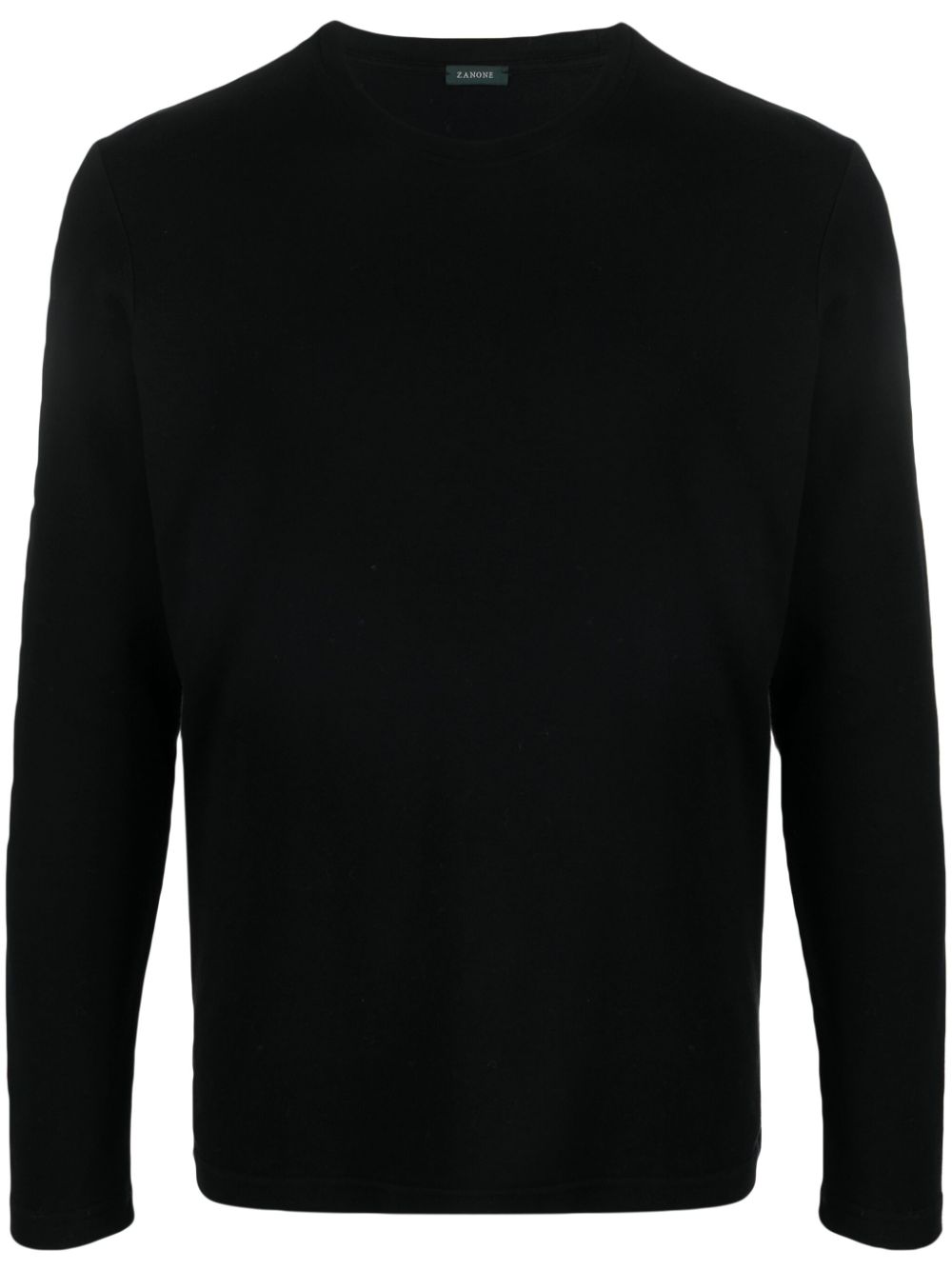 Crew-neck long-sleeve T-shirt - Black