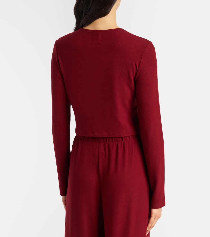 Lauren cropped jersey cardigan