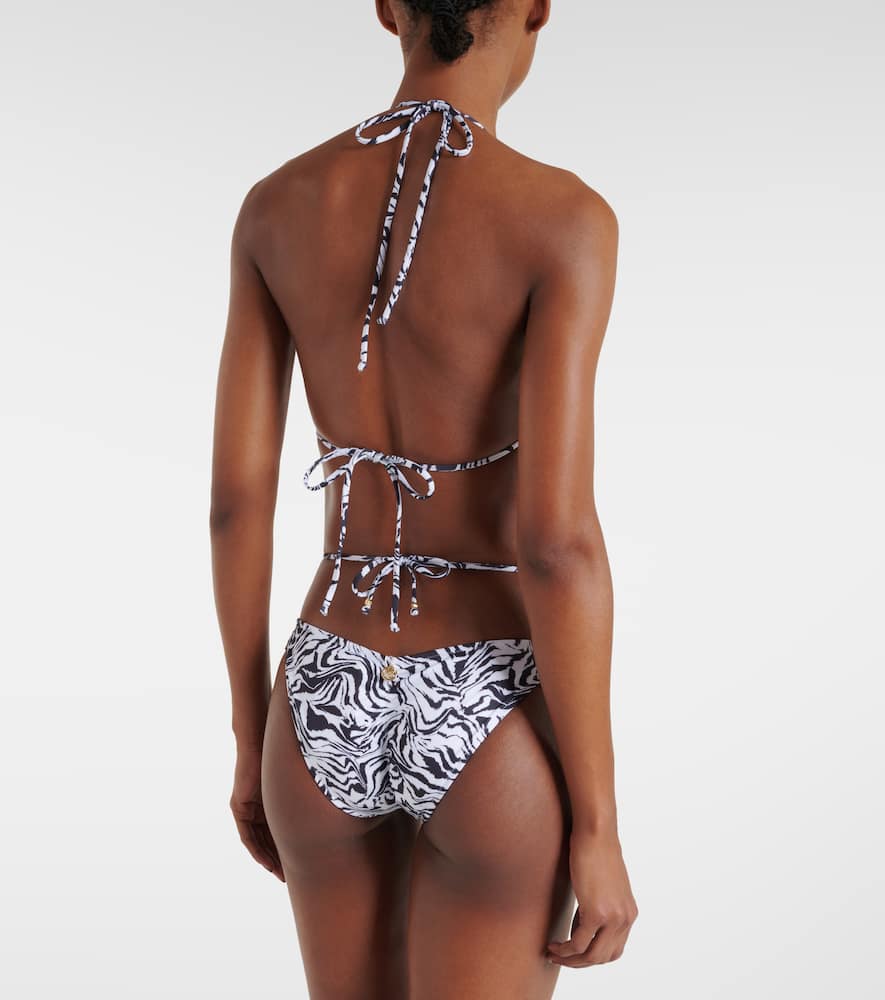 Amur zebra-print cutout swimsuit