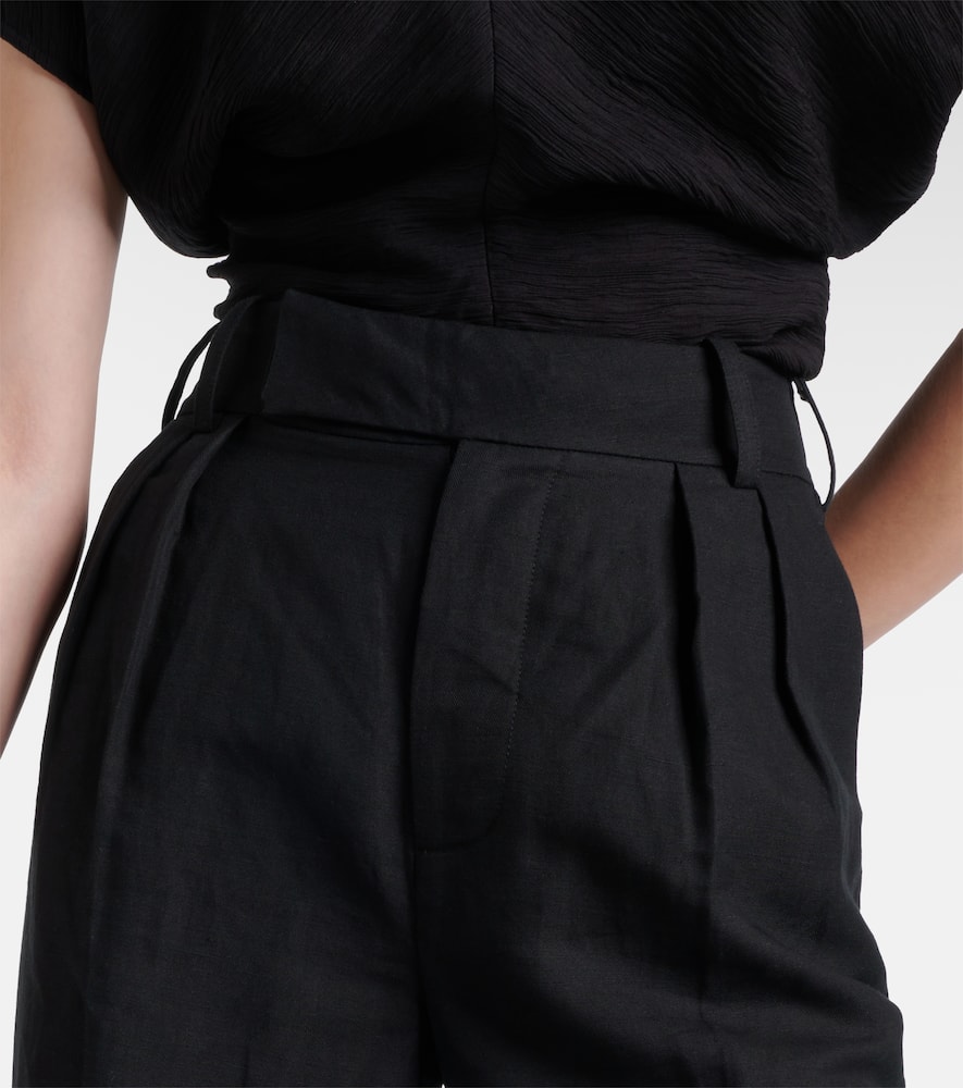 7 For All Mankind Linen and cotton-blend wide-leg pants