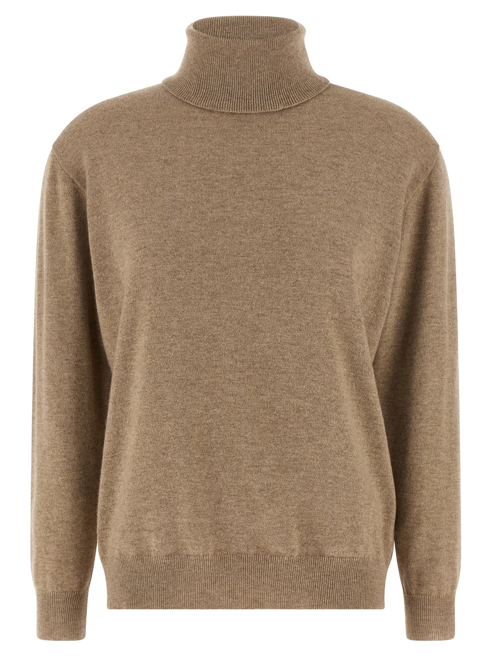 Cashmere Turtleneck Sweater — Beige