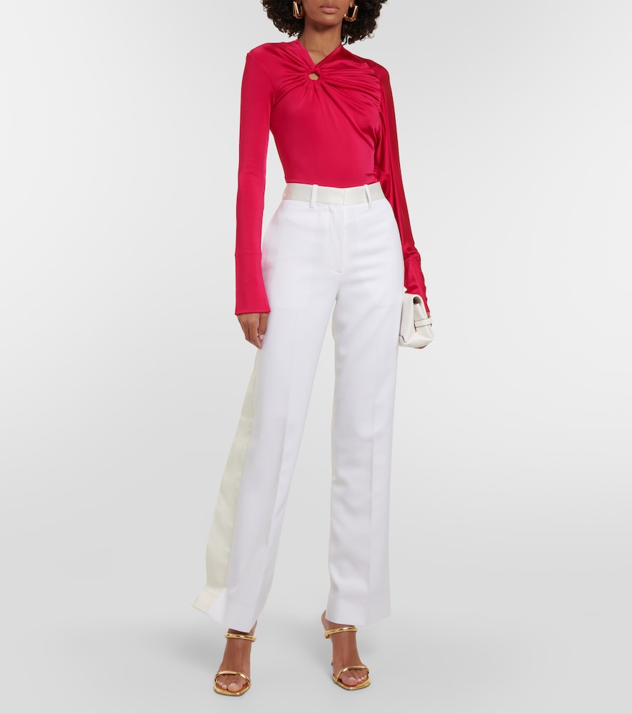 Gathered jersey top