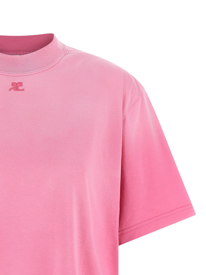 Pink Crew Neck T-Shirt Mini Dress