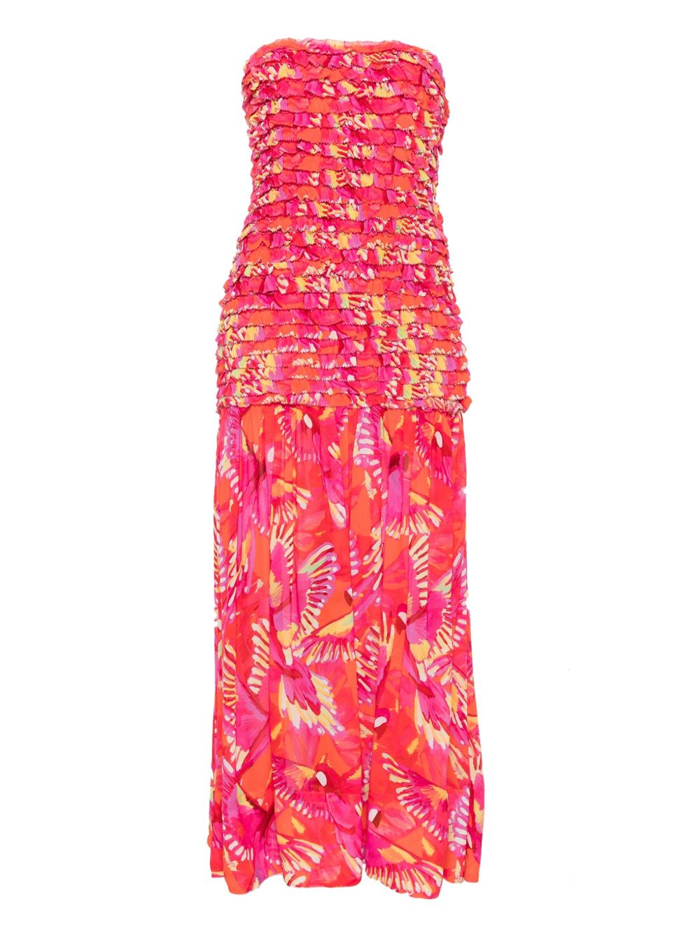 Flying Birds midi dress - Pink