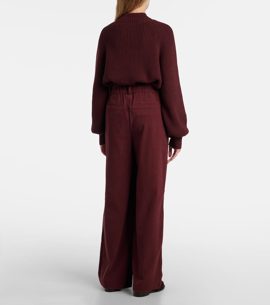 Floris corduroy wide-leg pants