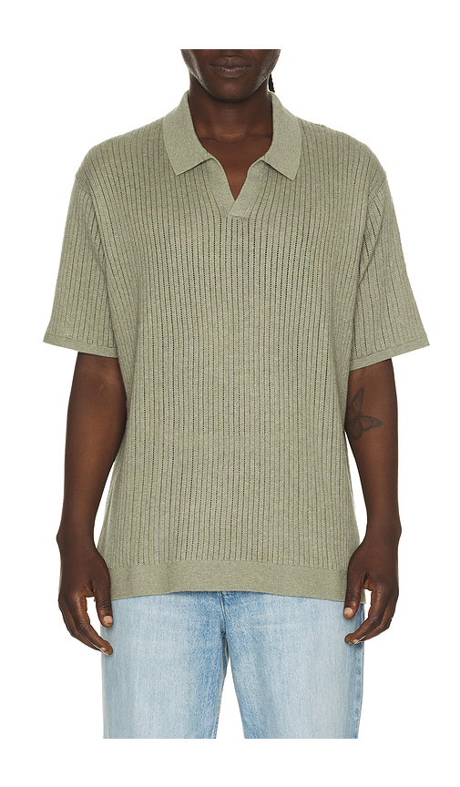 Marine Layer Liam Sweater Polo in Green. - M also in