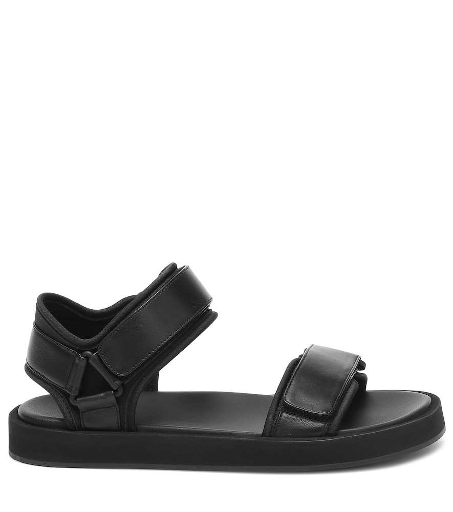 The Row Hook and Loop leather sandals