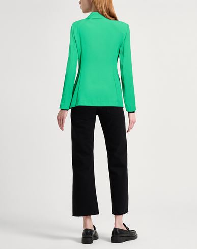 Woman Blazer Emerald green Size 10 Polyester, Elastane