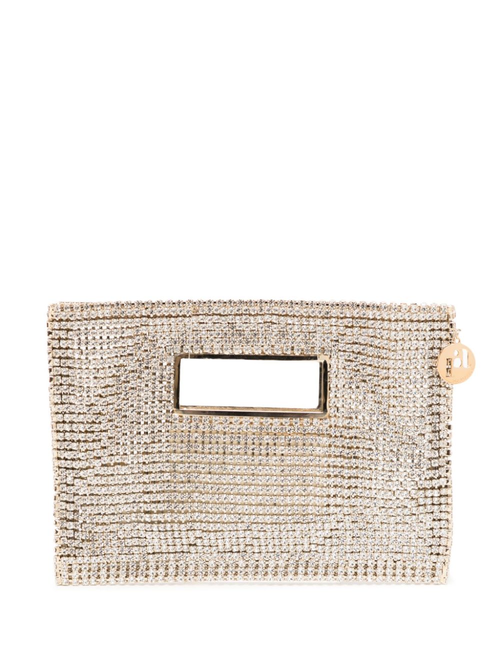 Iside crystal-embellished bag - Gold
