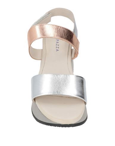 Woman Sandals Silver Size 8 Leather