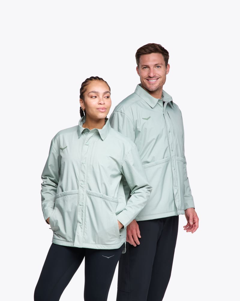 HOKA Outtrail Shirt Jacket in Aloe Vera