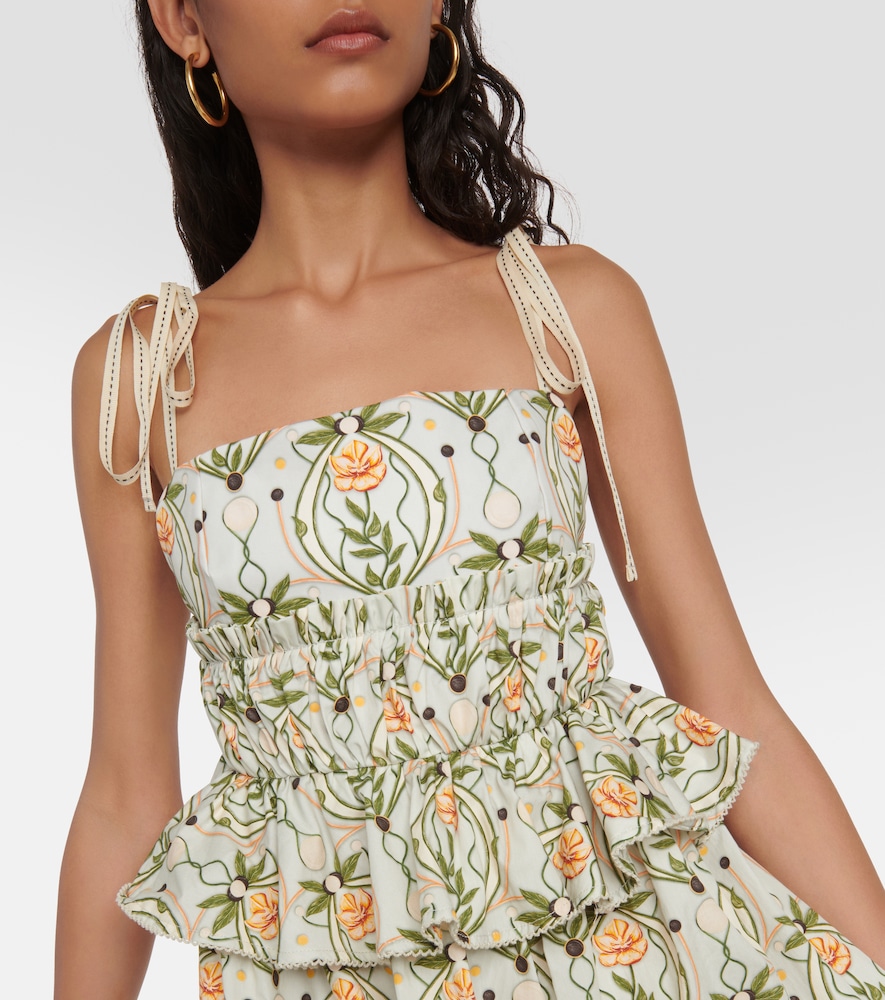 Salvador Lunar printed poplin minidress