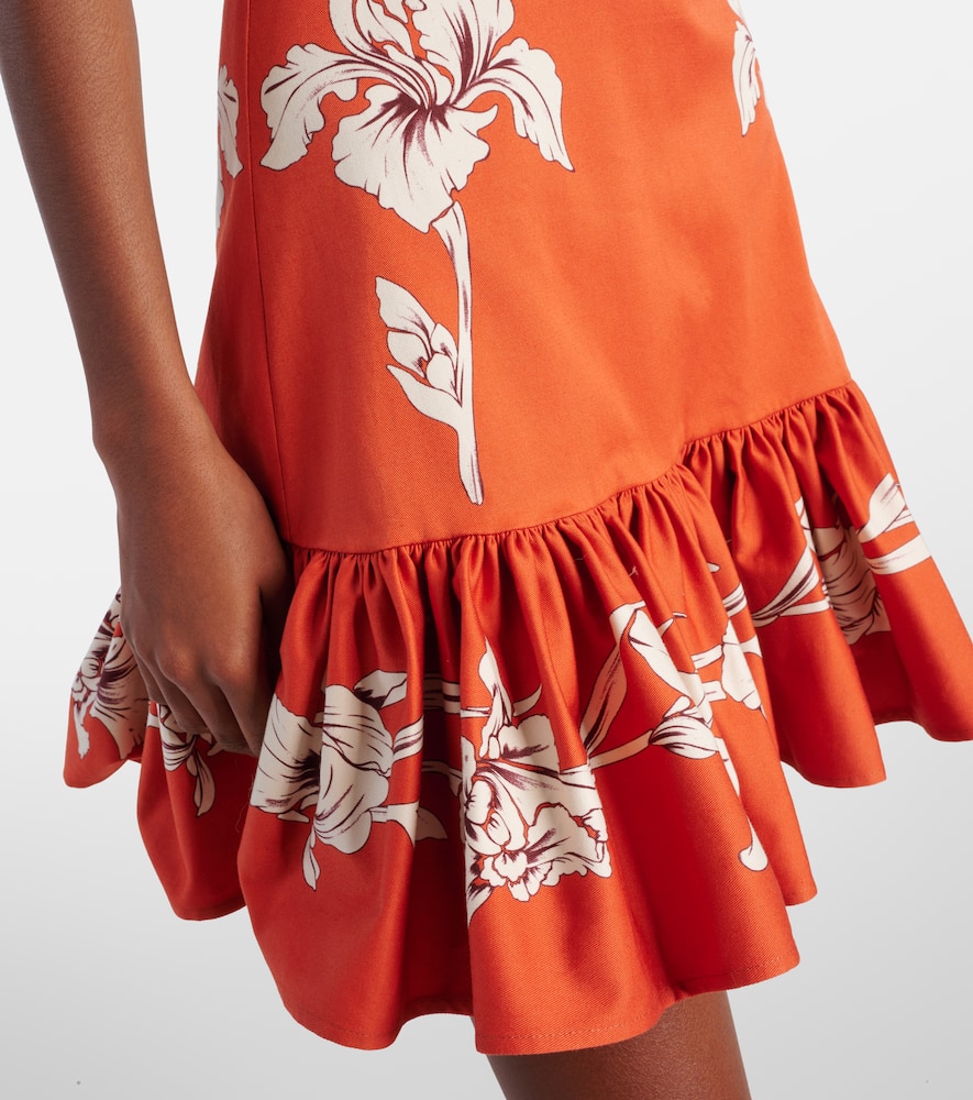 Gingerbread cotton-blend minidress