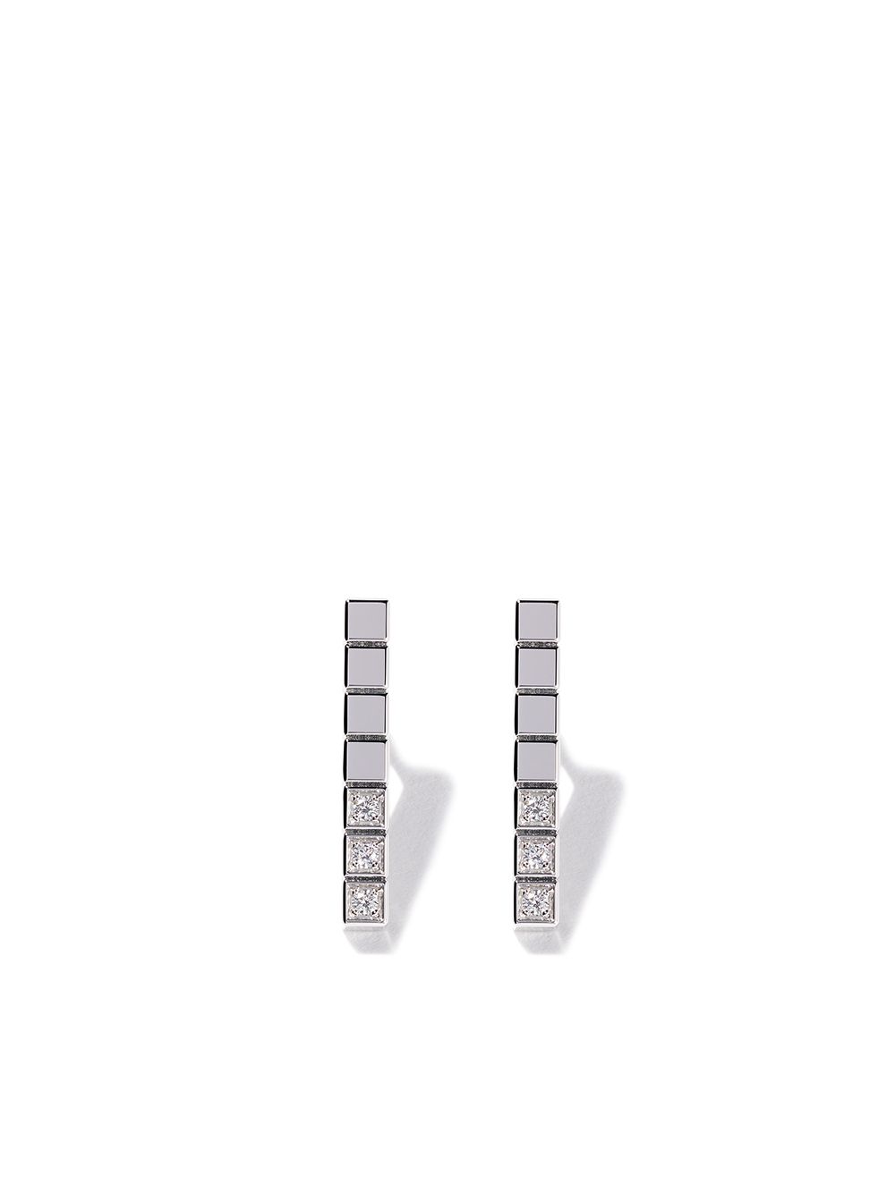 18kt white gold Ice Cube Pure diamond earrings - FAIRMINED WHITE GOLD