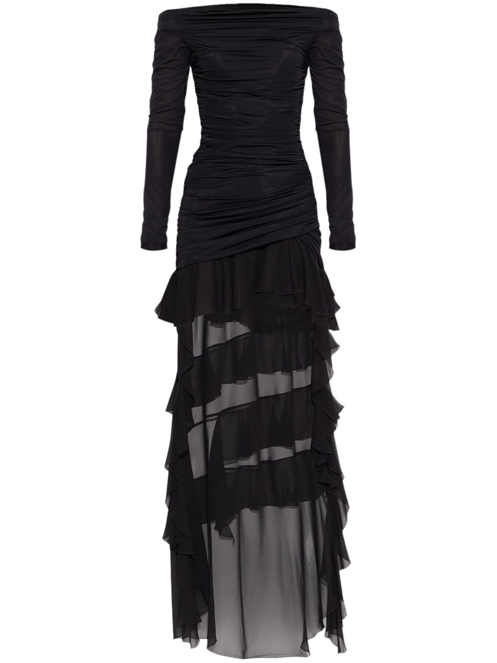 Off-shoulder mini dress - Black