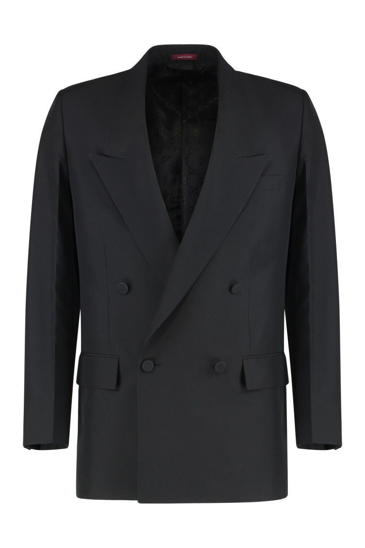 Black Peaked Lapel Blazer