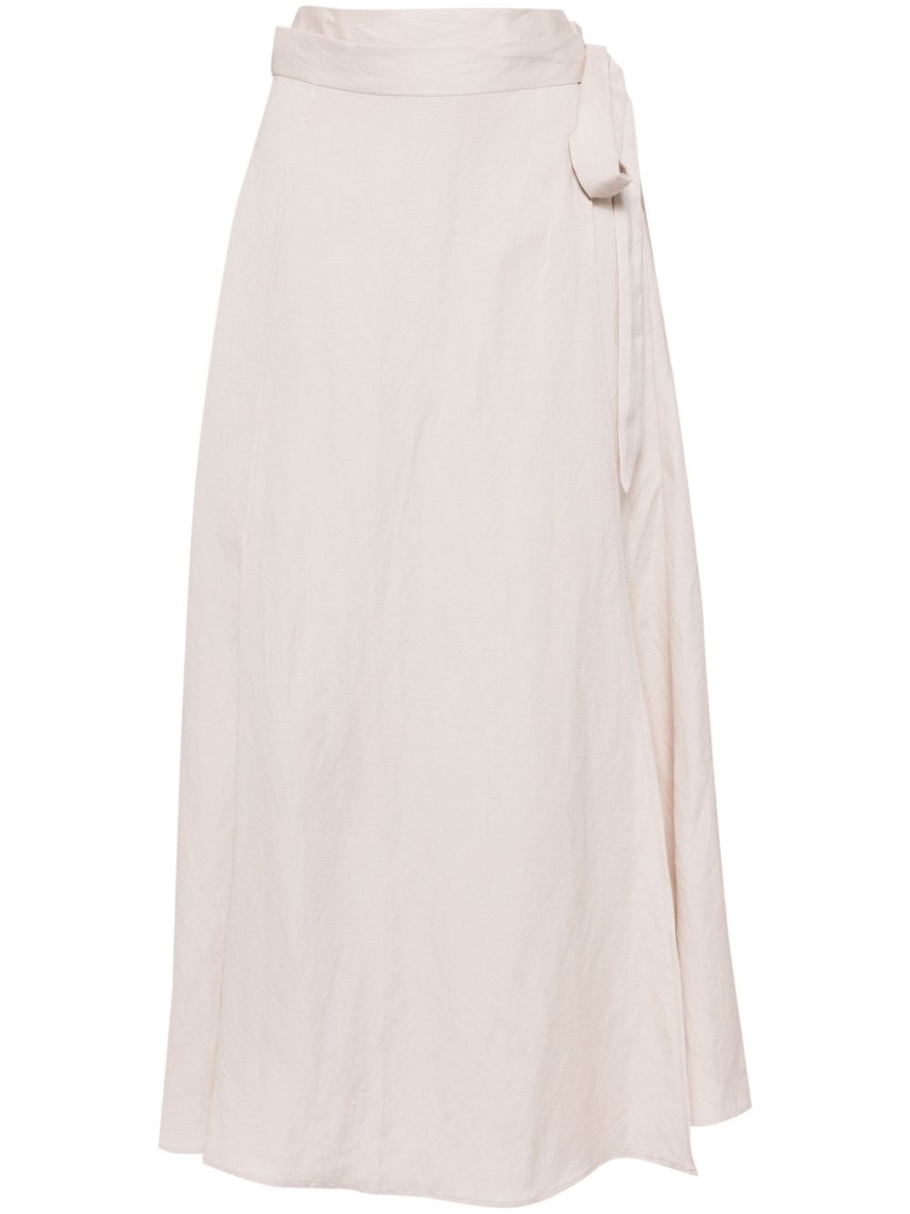High-waisted wrap skirt - Neutrals