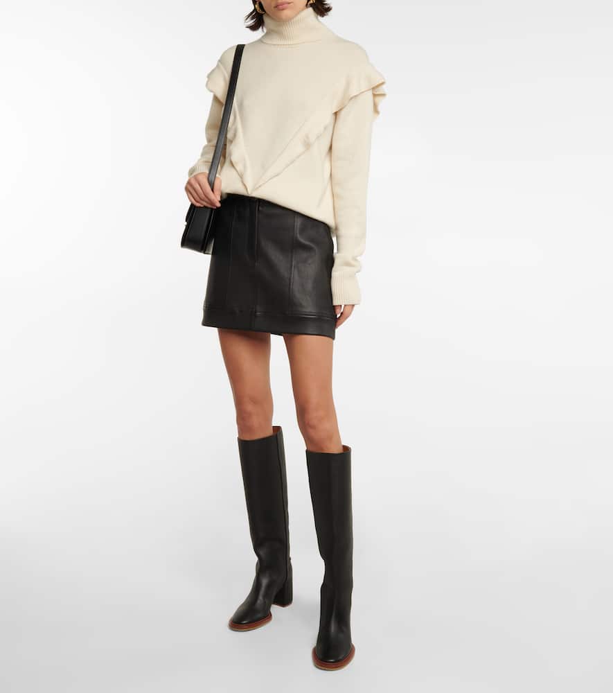 Linette leather miniskirt