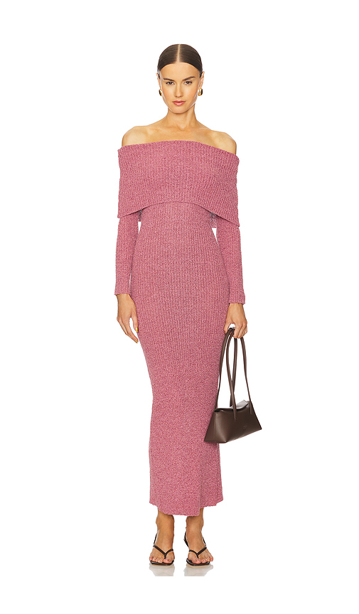Line & dot vestido lenora off the shoulder en color rosado XL también en L, M