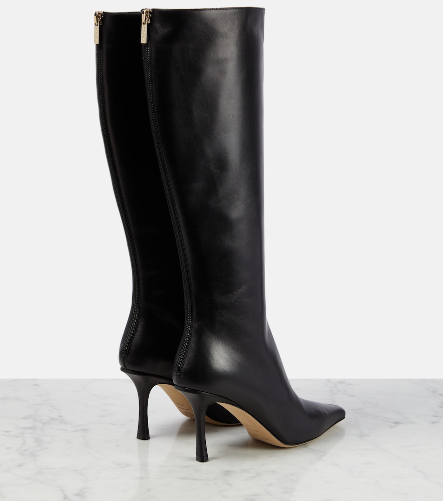 Agathe 85 leather knee-high boots