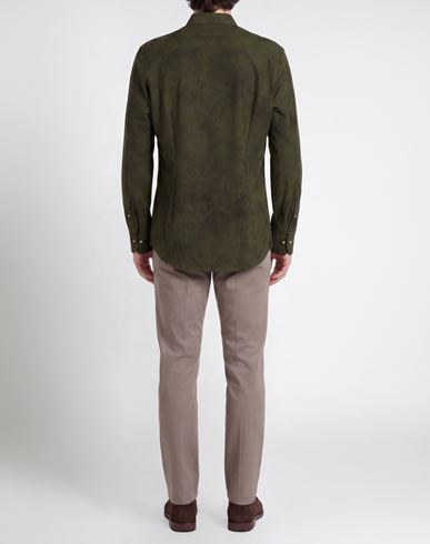 Stenströms Man Shirt Military green Size L Polyamide, Elastane