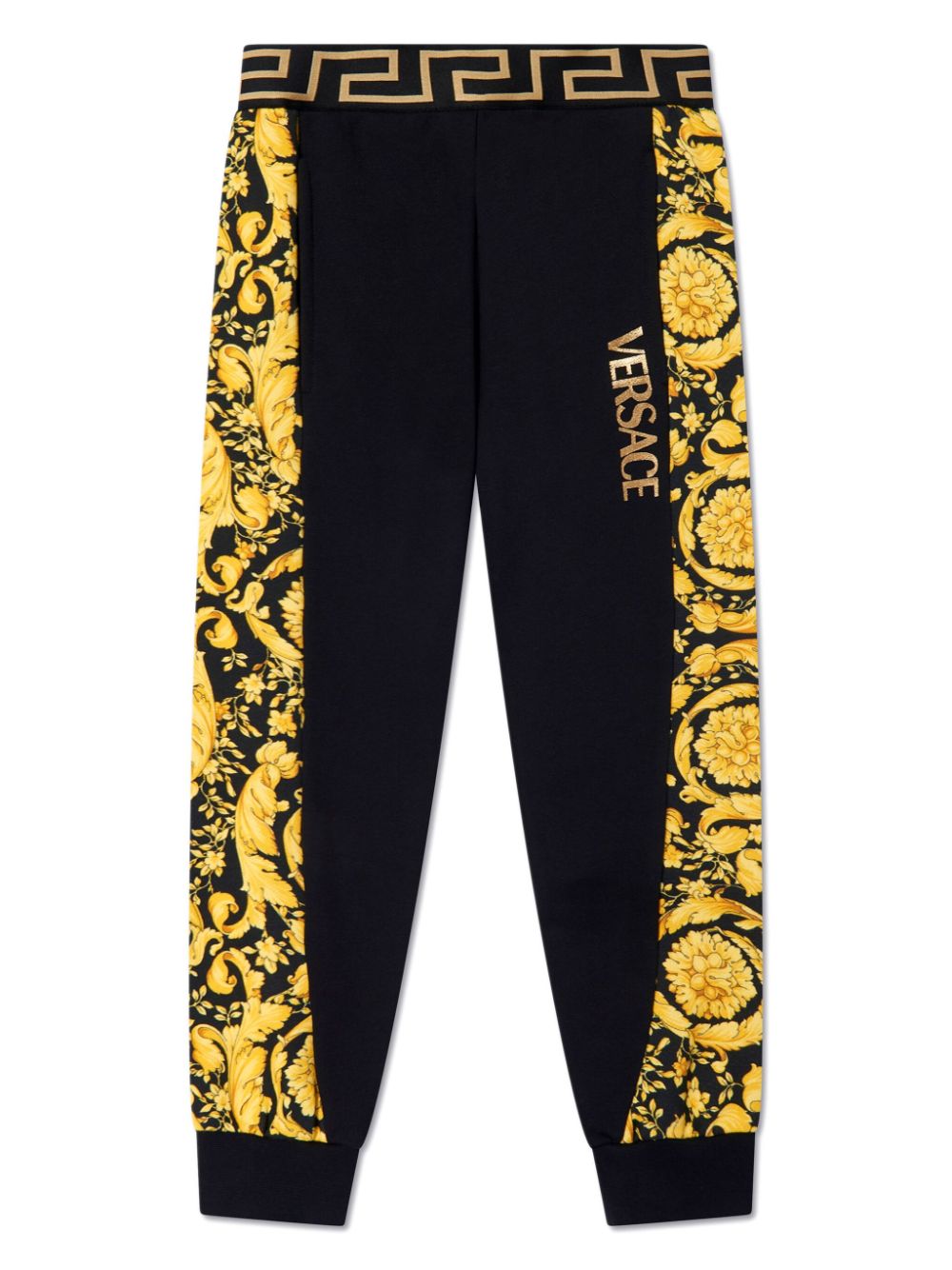 Barocco-print track pants - Black