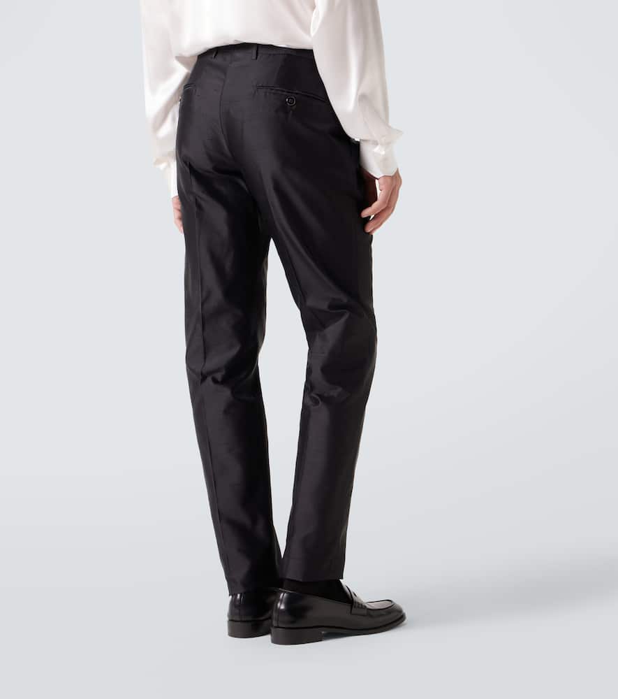 Silk twill suit