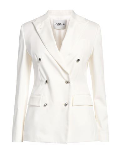Woman Blazer White Size 8 Modal, Cotton, Elastane