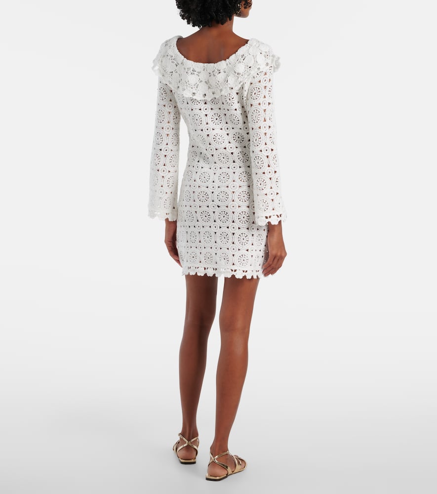 Envalira cotton crochet minidress
