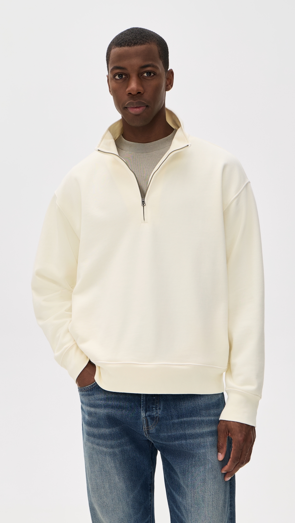 Quarter Zip Pullover Vintage Canvas