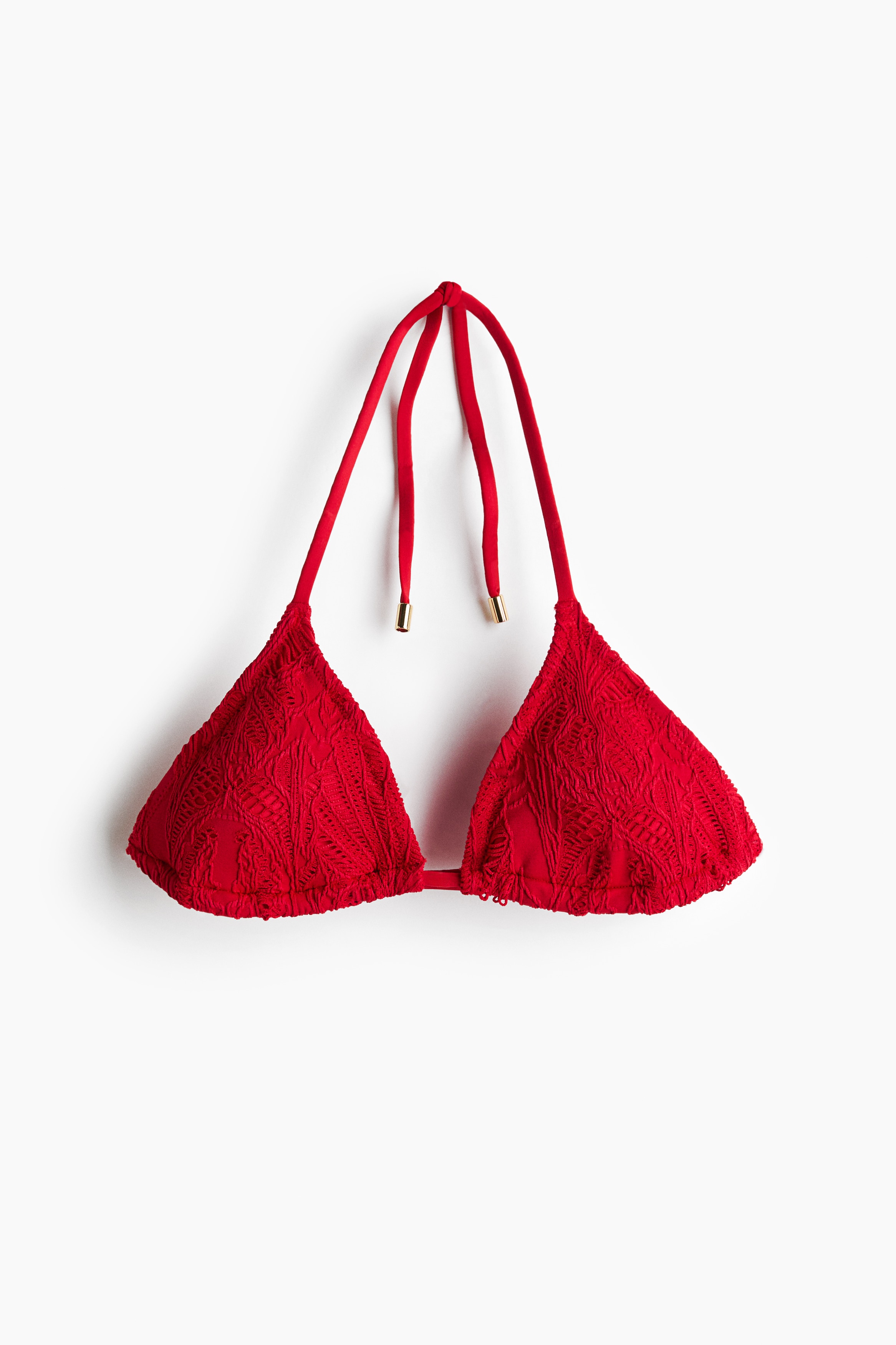 Padded Triangle Bikini Top - Red