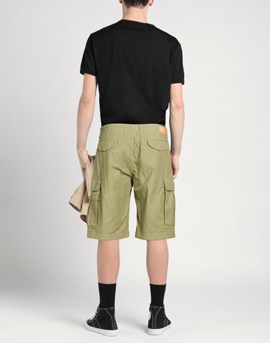 Man Shorts & Bermuda Shorts Military green Size 38 Cotton