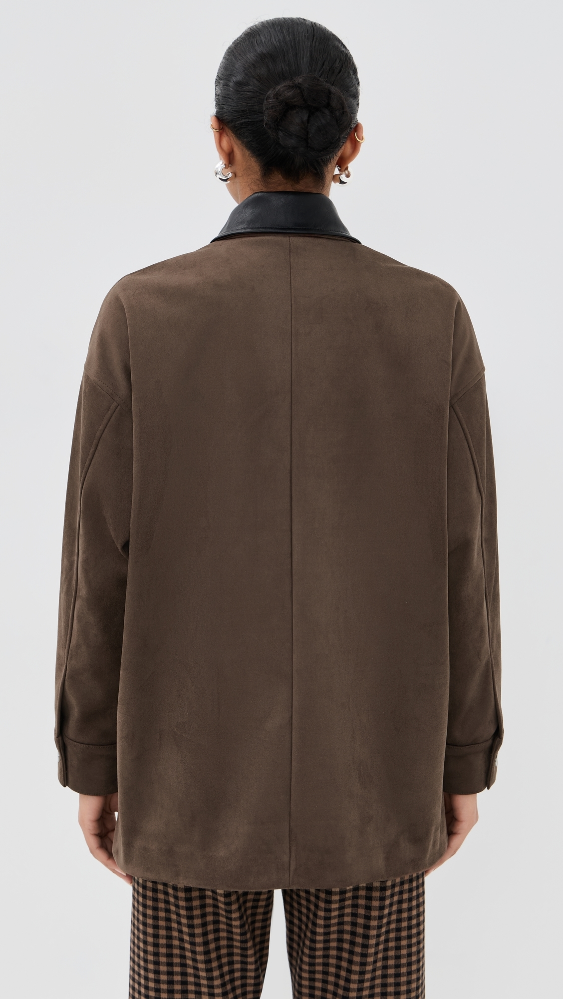 Rowan Faux Suede Utility Jacket Coffee