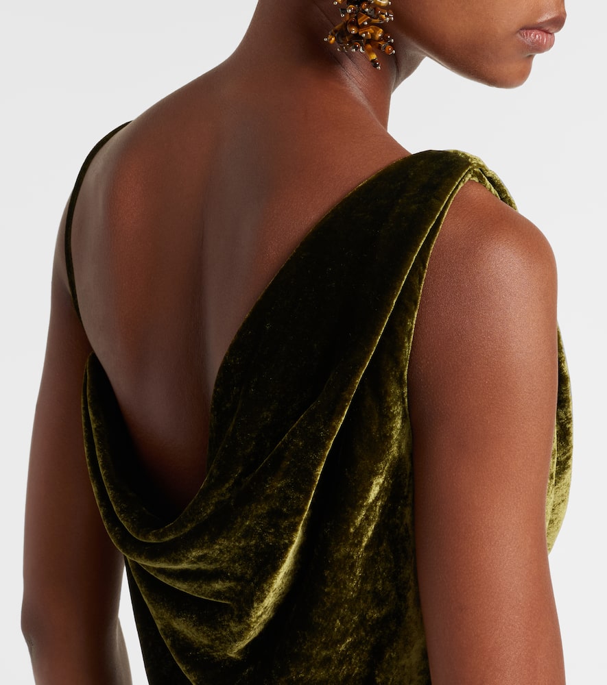 Draped velvet top