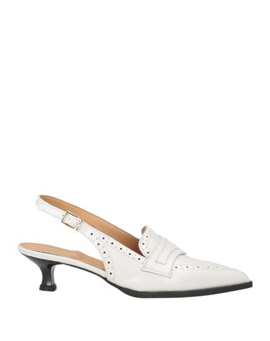 Woman Pumps Off white Size 6 Leather